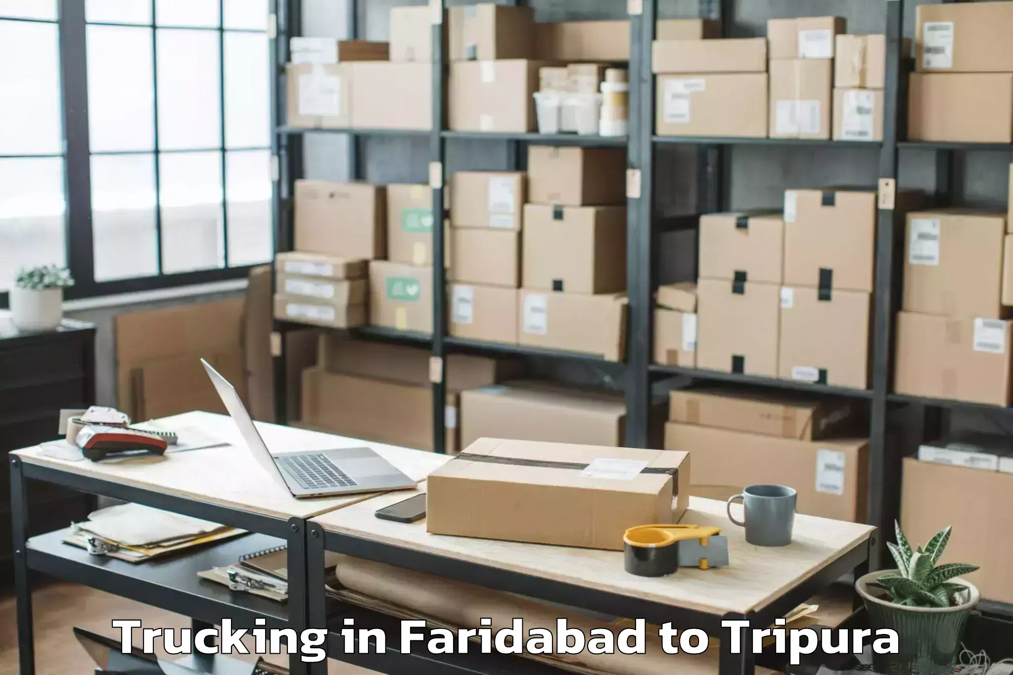 Book Faridabad to Belonia Trucking